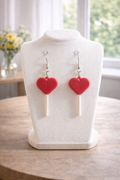 Pink Heart Lollipop Earrings – Sweet Statement Jewelry