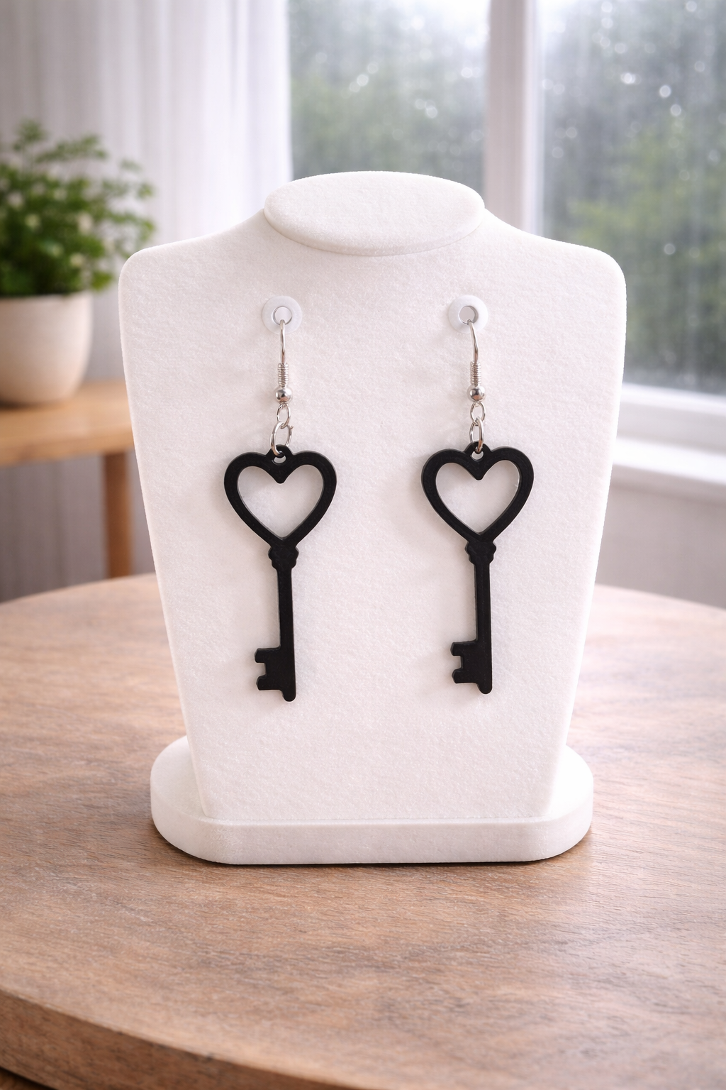 Heart Key Earrings – Lightweight Statement Jewelry