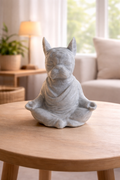Meditating Pug – Stone Look Décor (3x3)
