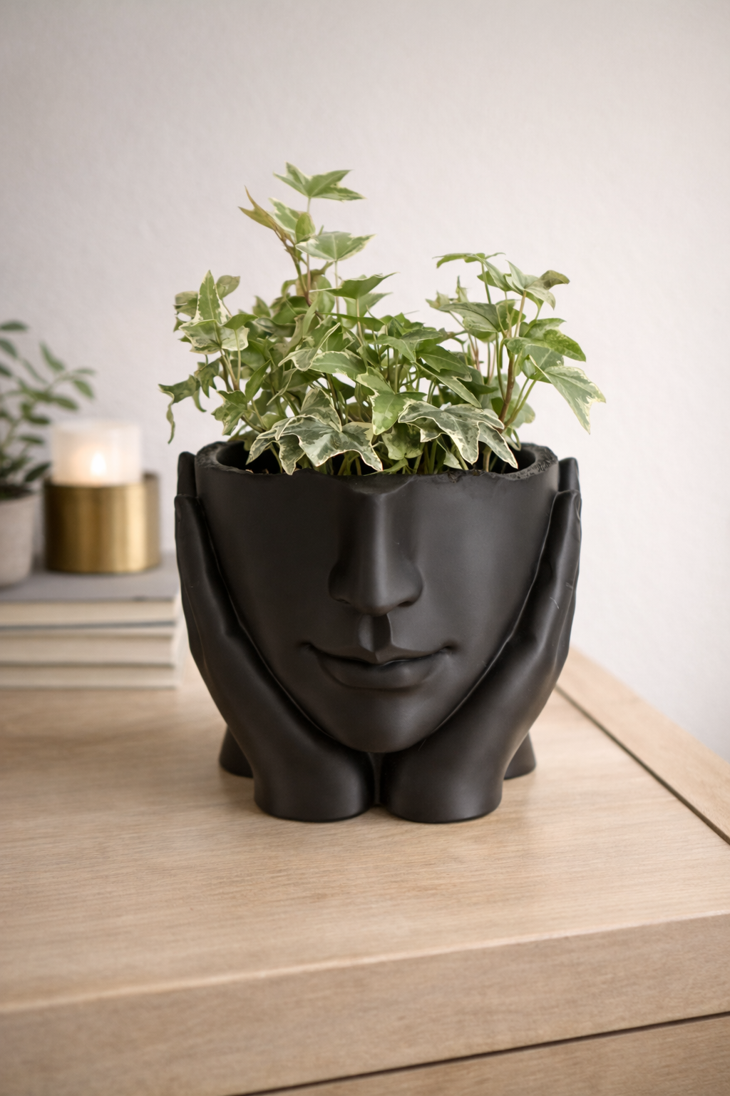 Hands in Face Planter – Modern Artistic Face Pot