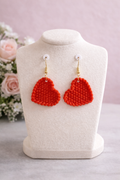 Textured Heart Statement Earrings – Bold & Romantic